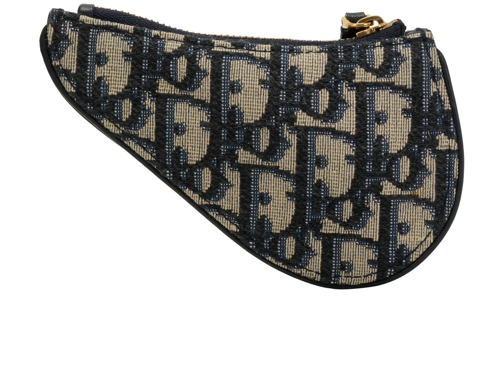 Christian Dior Saddle Coin Purse, &pound;250, Accessories, Navy, Canvas, Back view